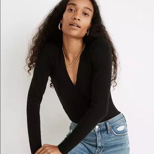 Black Wrap Bodysuit